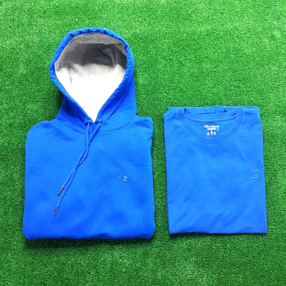 Champion Other - Champion Blue T-Shirt & Hoodie Set Lot Size Medium